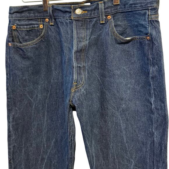 Vintage Levi’s Jeans Men’s straight 36 x32 Blue 501 Button Fly Denim Western Y2K - Picture 2 of 12